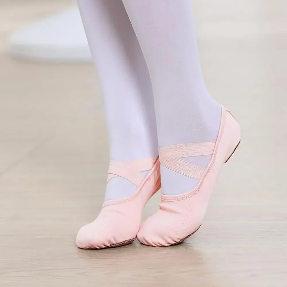 Stelle Toddler 10T Ballet Pink Highly Elastic Canvas Dance Ballerina Shoes D27-3